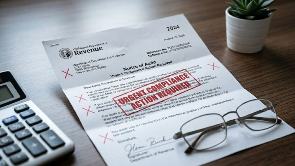 Washington tax compliance notice for small business
