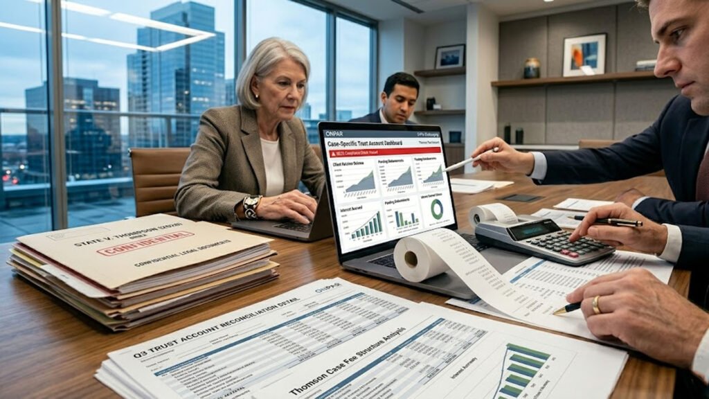  Law firm bookkeeping system tracking cash flow and client payments
